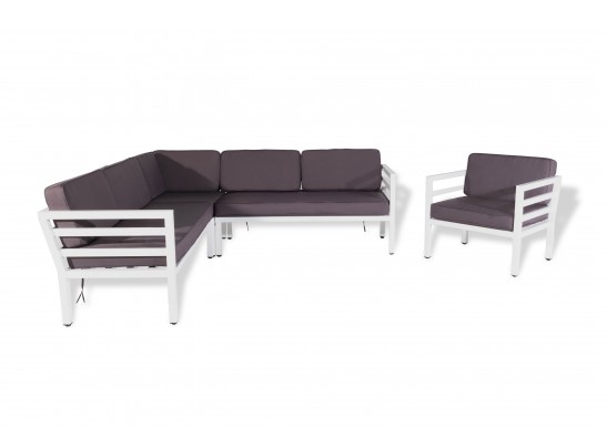 "Глория" модуль диванный правый, каркас из алюминия в Каменске-Уральском