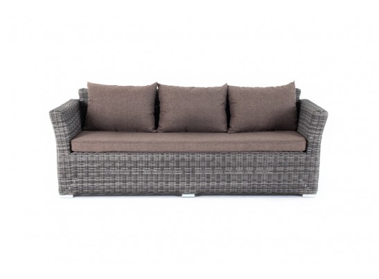 "Капучино" диван из искусственного ротанга трехместный, цвет графит в Каменске-Уральском