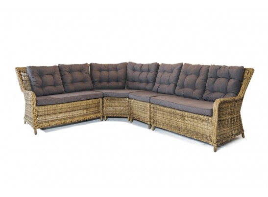 "Базелла" обеденная группа из искусственного ротанга, цвет соломенный в Каменске-Уральском