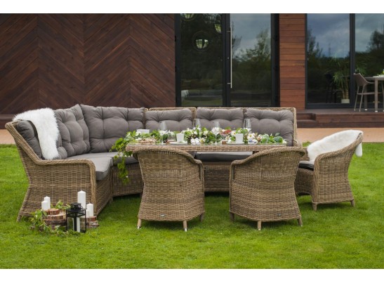 "Базелла" обеденная группа из искусственного ротанга, цвет соломенный в Каменске-Уральском