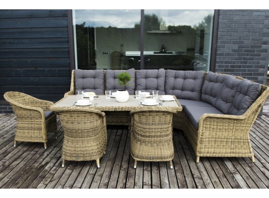 "Бергамо" плетеный левый модуль дивана, цвет соломенный в Каменске-Уральском