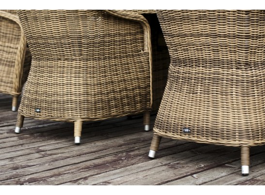 "Бергамо" обеденная группа угловая из искусственного ротанга, цвет коричневый в Каменске-Уральском