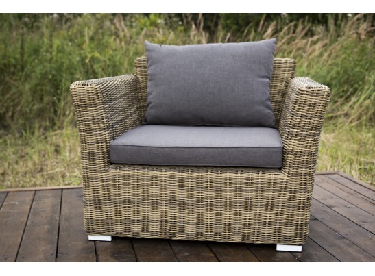 "Капучино" кресло из искусственного ротанга, цвет соломенный в Каменске-Уральском