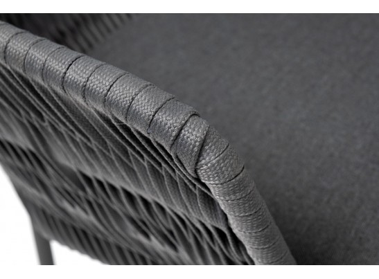 "Диего" обеденная группа на 4 персоны со стульями "Бордо" плетения колос, столешница "серый гранит" в Каменске-Уральском