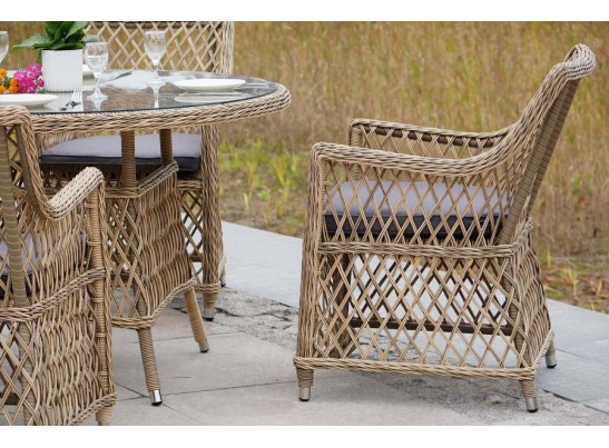 "Доппио" обеденная группа плетеная, цвет соломенный в Каменске-Уральском