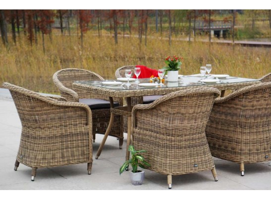 "Эспрессо" обеденная группа плетеная, цвет соломенный в Каменске-Уральском
