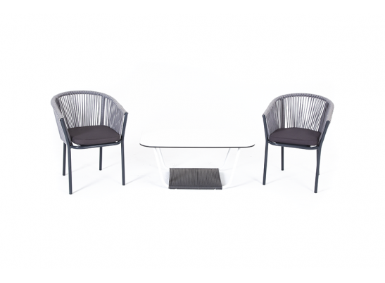 "Марсель" кофейный набор плетеный, цвет светло-серый в Каменске-Уральском