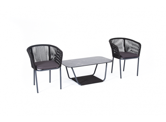 "Марсель" кофейный набор плетеный, цвет темно-серый в Каменске-Уральском