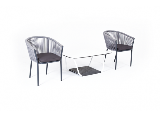 "Марсель" кофейный набор плетеный, цвет светло-серый в Каменске-Уральском