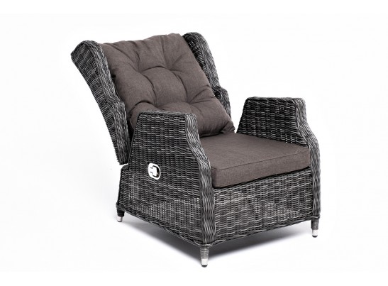 "Форио" кресло раскладное плетеное, цвет графит в Каменске-Уральском