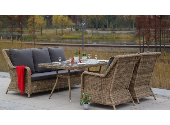 "Гляссе" кресло плетеное из искусственного ротанга, цвет соломенный в Каменске-Уральском