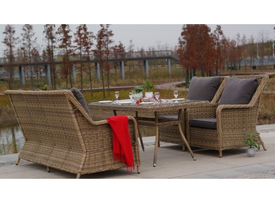 "Гляссе" кресло плетеное из искусственного ротанга, цвет соломенный в Каменске-Уральском