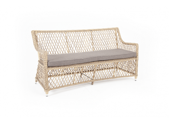 "Латте" диван двухместный из искусственного ротанга, цвет соломенный в Каменске-Уральском