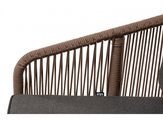 "Канны" лаунж-зона 4-местная из роупа со столиком "Канны" (серый гранит), основание дуб, роуп коричневый в Каменске-Уральском