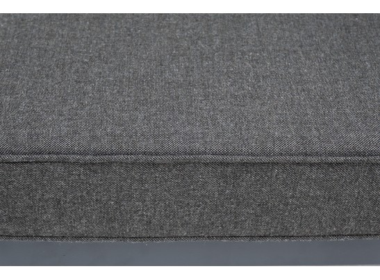 "Канны" угловой модуль плетеный из роупа, каркас алюминий темно-серый (RAL7024) муар, роуп темно-серый круглый, ткань темно-серая 027 в Каменске-Уральском