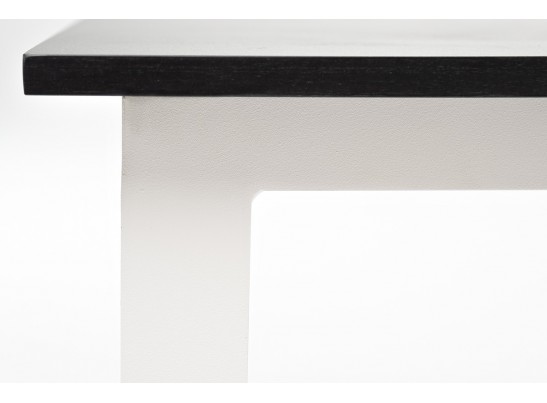 "Канны" журнальный столик из HPL 90х60, H40, каркас белый, цвет столешницы "серый гранит" в Каменске-Уральском