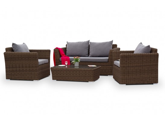 "Капучино" журнальный столик из искусственного ротанга, цвет коричневый в Каменске-Уральском