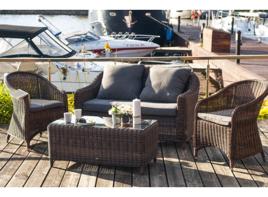 "Кон Панна С" лаунж зона из искусственного ротанга, цвет коричневый в Каменске-Уральском