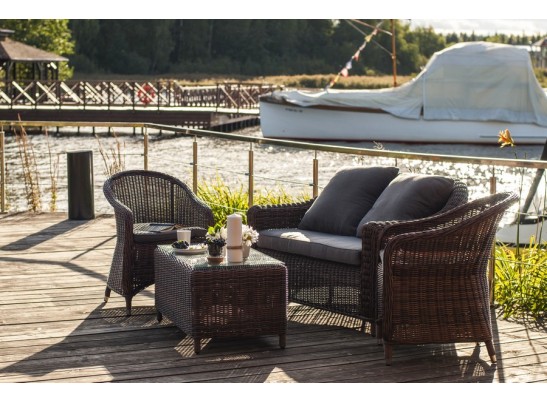 "Кон Панна С" лаунж зона из искусственного ротанга, цвет коричневый в Каменске-Уральском