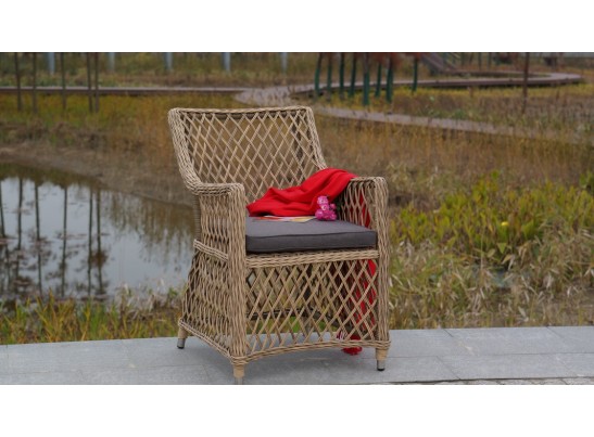 "Латте" плетеное кресло из искусственного ротанга, цвет соломенный в Каменске-Уральском