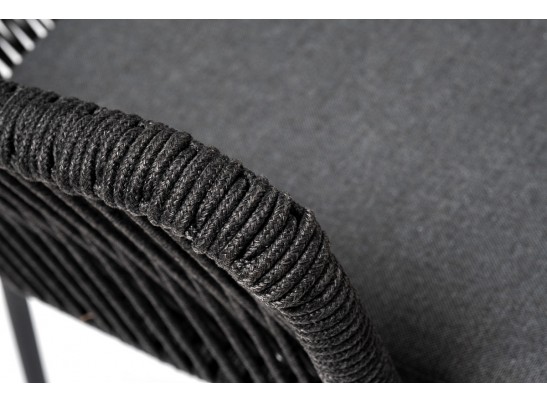 "Лион" обеденная группа на 4 персоны со стульями "Лион" темно-серый, круглый стол "серый гранит" в Каменске-Уральском