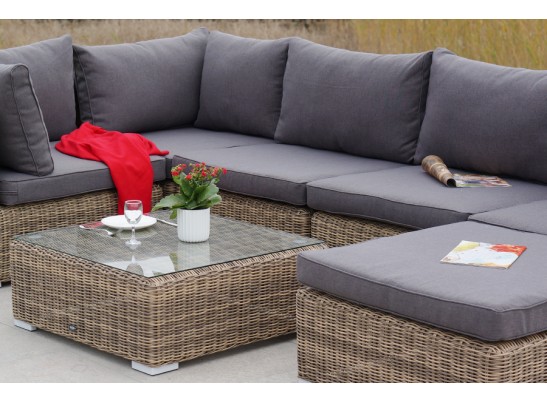 "Лунго" трансформирующаяся лаунж-зона из искусственного ротанга, цвет соломенный в Каменске-Уральском