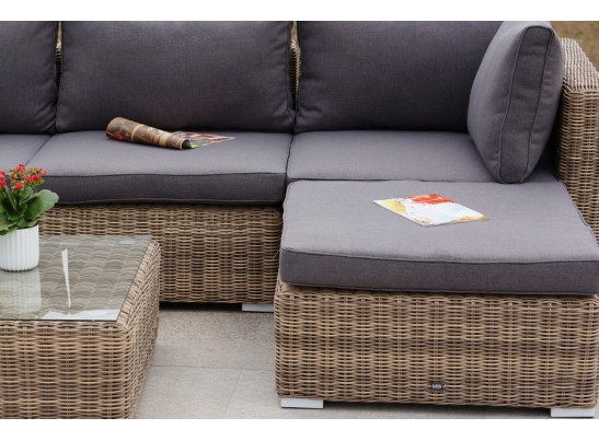 "Лунго" трансформирующаяся лаунж-зона из искусственного ротанга, цвет соломенный в Каменске-Уральском