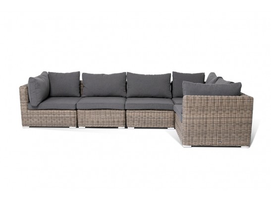 "Лунго" трансформирующийся диван из искусственного ротанга, цвет соломенный в Каменске-Уральском