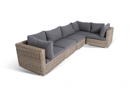 "Лунго" трансформирующийся диван из искусственного ротанга, цвет соломенный в Каменске-Уральском