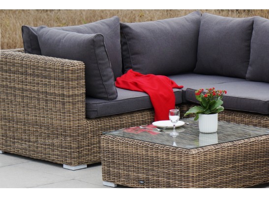 "Лунго" трансформирующийся диван из искусственного ротанга, цвет соломенный в Каменске-Уральском