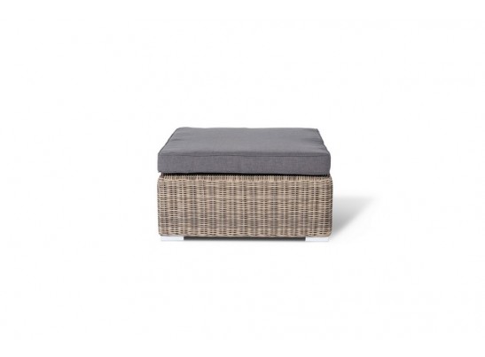 "Лунго" плетеная оттоманка с подушкой, цвет соломенный в Каменске-Уральском