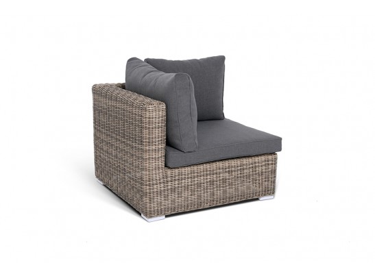 "Лунго" модуль диванный угловой с подушками, цвет соломенный в Каменске-Уральском