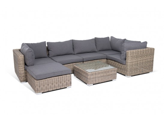 "Лунго" модуль диванный угловой с подушками, цвет соломенный в Каменске-Уральском