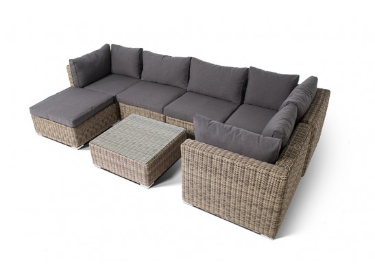 "Лунго" модуль диванный угловой с подушками, цвет соломенный в Каменске-Уральском