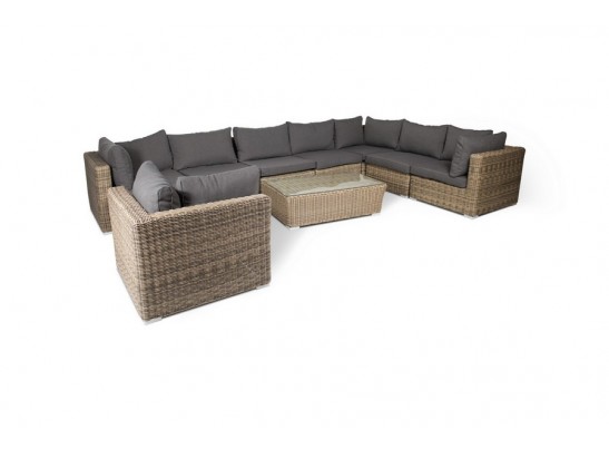 "Лунго" модуль диванный угловой с подушками, цвет соломенный в Каменске-Уральском