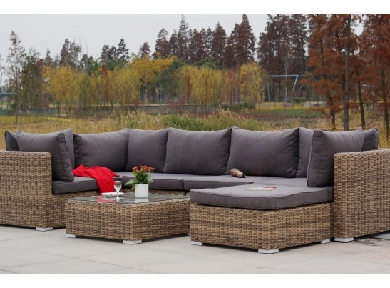 "Лунго" модуль диванный угловой с подушками, цвет соломенный в Каменске-Уральском