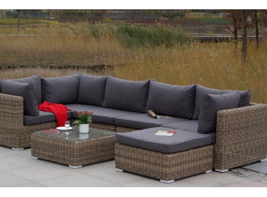 "Лунго" модуль диванный угловой с подушками, цвет соломенный в Каменске-Уральском