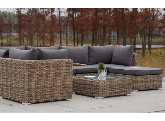 "Лунго" модуль диванный угловой с подушками, цвет соломенный в Каменске-Уральском