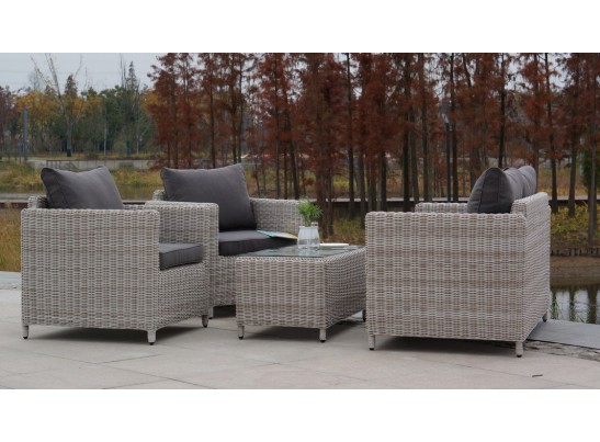 "Кон Панна" столик журнальный из искусственного ротанга, цвет бежевый в Каменске-Уральском