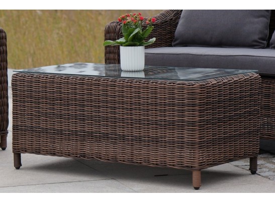 "Кон Панна" столик журнальный из искусственного ротанга, цвет коричневый в Каменске-Уральском