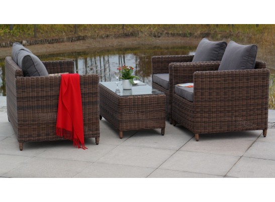 "Кон Панна" столик журнальный из искусственного ротанга, цвет коричневый в Каменске-Уральском