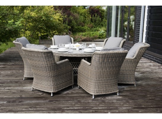 "Неаполь" плетеный стул из искусственного ротанга, цвет серо-соломенный в Каменске-Уральском