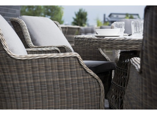 "Неаполь" плетеный стул из искусственного ротанга, цвет серо-соломенный в Каменске-Уральском