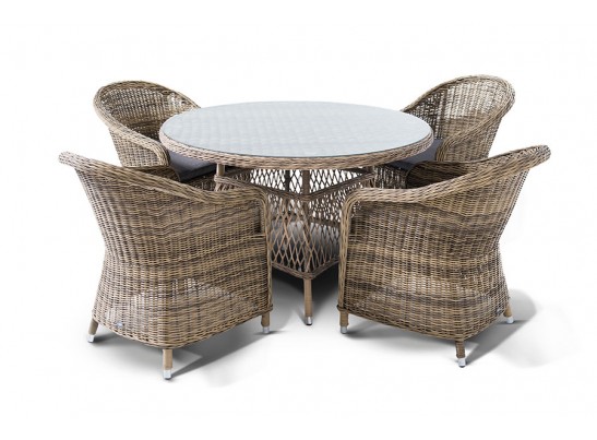 "Равенна" обеденная группа плетеная, цвет соломенный в Каменске-Уральском