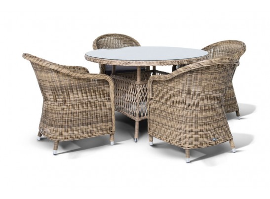 "Равенна" обеденная группа плетеная, цвет соломенный в Каменске-Уральском