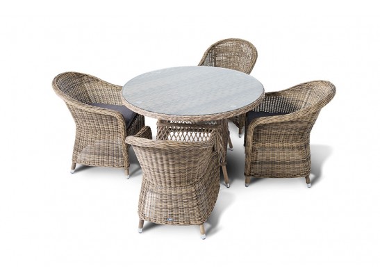 "Равенна" обеденная группа плетеная, цвет соломенный в Каменске-Уральском
