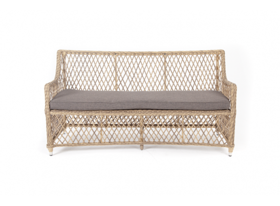 "Латте" диван двухместный из искусственного ротанга, цвет соломенный в Каменске-Уральском
