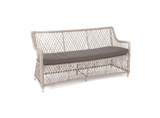 "Латте" диван двухместный из искусственного ротанга, цвет бежевый в Каменске-Уральском