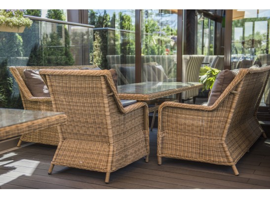 "Гляссе" кресло плетеное из искусственного ротанга, цвет соломенный в Каменске-Уральском