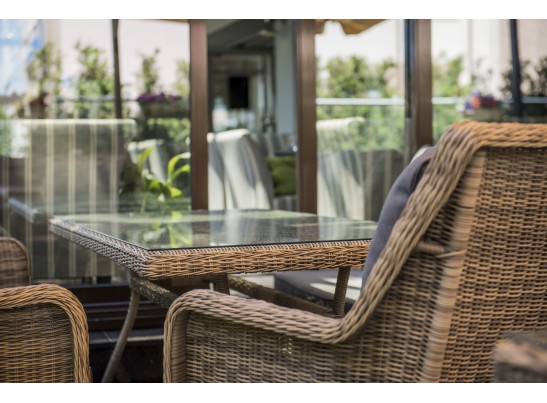 "Гляссе" лаунж-зона из искусственного ротанга, цвет графит в Каменске-Уральском